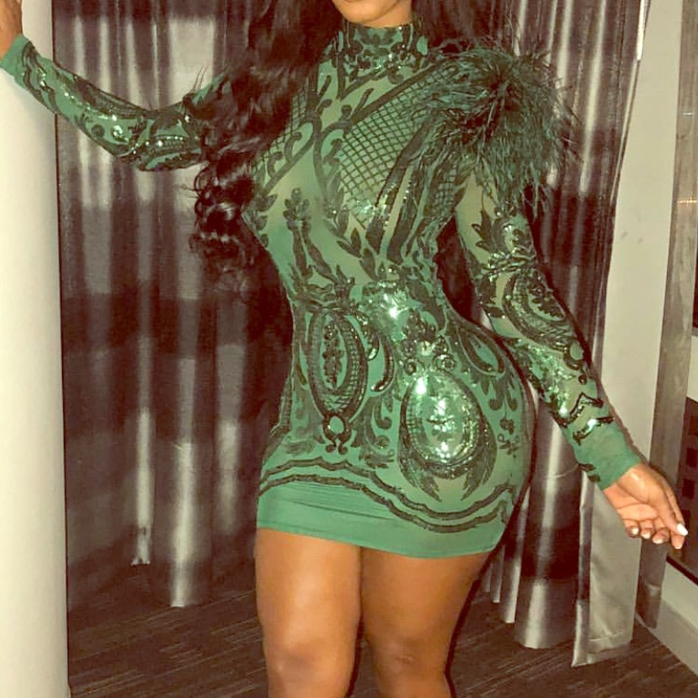 Custom Emerald Green Cocktail Dress